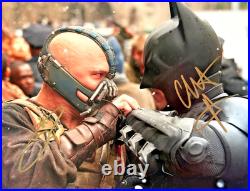 Christian Bale + Tom Hardy BATMAN Dark Knight Signed Authentic Autographs withCOA