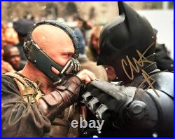Christian Bale + Tom Hardy BATMAN Dark Knight Signed Authentic Autographs withCOA