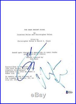 Christian Bale Tom Hardy Signed The Dark Knight Rises Full Movie Script Beckett