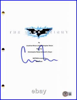Christopher Nolan Signed Autograph The Dark Knight Full Script Beckett Bas