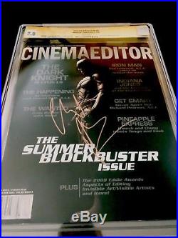 Cinema editor v58 #2 CGC SS 7.0 Autographed Christian Bale The Dark Knight Rare