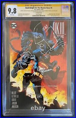 DARK KNIGHT III THE MASTER RACE #6 LEE VARIANT CGC 9.8 SIGNED 5x with SKETCH