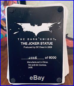 DC Comics The Dark Knight Joker Statue Limited 2338/6000 Heath Ledger