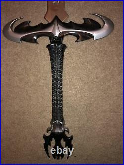 Dark Avenger Batman Sword Signal Emblem Cosplay LARP Fantasy Metal Dragon
