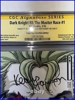 Dark Knight III The Master Race 1 CGC SS 9.8 Joker Variant Signed by 2 Artist