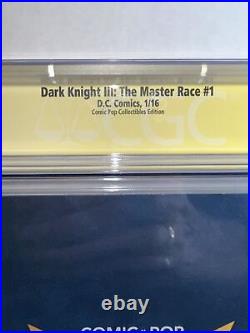 Dark Knight III The Master Race 1 CGC SS 9.8 Joker Variant Signed by 2 Artist