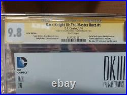 Dark Knight III The Master Race #1 CGC Signature Series 9.8 Mckenzie, Richa