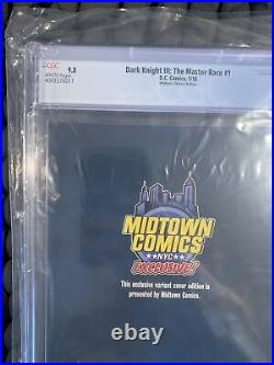 Dark Knight III The Master Race #1 Cgc 9.8 Midtown Exclusive Silvestri Variant