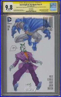 Dark Knight III The Master Race #1 Cgc 9.8 Ss Signed X2 Frank Miller Art Sketch