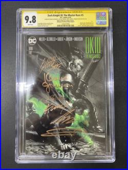 Dark Knight III The Master Race 5 CGC 9.8 4x Signed Frank Miller, Andy Kubert +