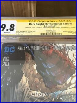 Dark Knight III The Master Race #7 CGC 9.8 DC Comics Variant