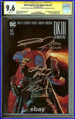 Dark Knight III The Master Race #7 Cgc 9.8 Quad Signed Miller + 3 Others