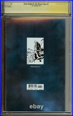 Dark Knight III The Master Race #7 Cgc 9.8 Quad Signed Miller + 3 Others