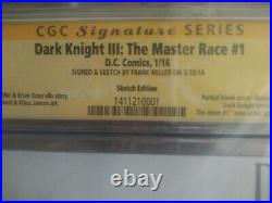 Dark Knight III the master cgc 9.8 FRANK MILLER ART SKETCH