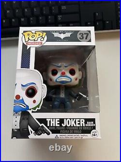 Dark Knight Trilogy THE JOKER BANK ROBBER (37) Vaulted Funko POP with Protector
