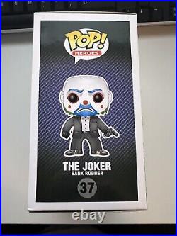 Dark Knight Trilogy THE JOKER BANK ROBBER (37) Vaulted Funko POP with Protector