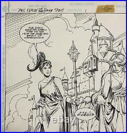 Dick Giordano Original Comic Art Batman Dark Knight of The Round Table Splash