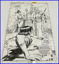 Dick Giordano Original Comic Art Batman Dark Knight of The Round Table Splash