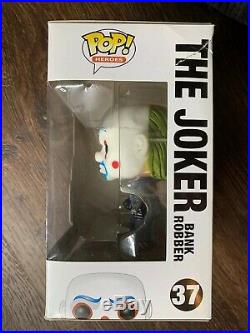 FUNKO POP! The Dark Knight Bank Robber Joker #37 VAULTED! The Joker BOX DAMAGE