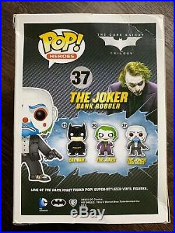 FUNKO POP! The Dark Knight Bank Robber Joker #37 VAULTED! The Joker BOX DAMAGE