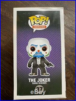 FUNKO POP! The Dark Knight Bank Robber Joker #37 VAULTED! The Joker BOX DAMAGE