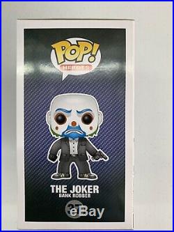 Funko #37 The Joker (Bank Robber) from The Dark Knight NIB DAMAGED BOX