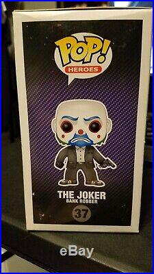 Funko POP! The Dark Knight Bank Robber Joker # 37 Rare (Damaged Box) See Pics