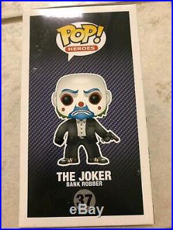 Funko POP! The Dark Knight Masked Joker Bank Robber #37 With HARD PROTECTOR