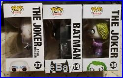 Funko POP The Dark Knight Set of 3 Bank Robber Joker, The Joker, & Batman