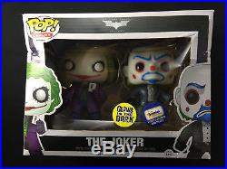 Funko POP The Dark Knight The Joker 2-Pack Glow Gemini Exclusive Box Damage