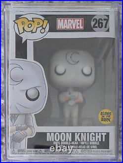 Funko Pop Marvel Moon Knight 267 GLOW IN THE DARK COMIC CON EXCLUSIVE withCASE NEW