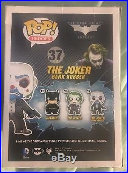 Funko Pop! The Dark Knight Movie Bank Robber Joker Vaulted Damaged Box