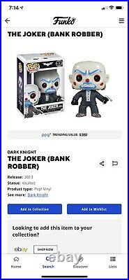 Funko Pop! The Dark Knight The Joker (Bank Robber) Loose Pop! OOB