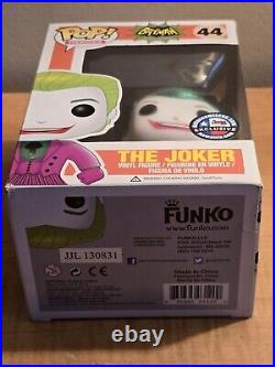Funko Pop! The Joker #44 Metallic Dallas Comic Con Batman Classic Damaged Box