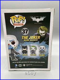 Funko Pop! The Joker Bank Robber AUTHENTIC Vaulted The Dark Knight #37 See Pics