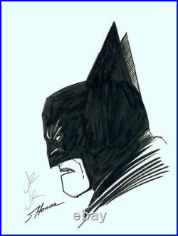John Romita Jr. & Scott Hanna Signed Original Art Sketch Batman The Dark Knight