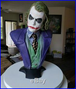 Life Size 11 HCG Heath Ledger Joker Bust (The Dark Knight) RARE SOLD OUT