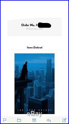 MONDOTEES The Dark Knight Poster by Rory Kurtz Batman SDCC 2017 Print! RARE