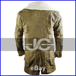 Men's Tom Hardy Bane The Dark knight Rises Genuine Leather Buffing Trench Coat