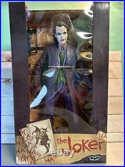 NECA Batman The Dark Knight Joker 1/4 Scale 18 Heath Ledger Joker Figure NEW