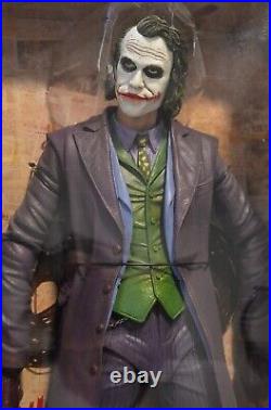 NECA The Dark Knight The Joker 1/4 Action Figure, Heath Ledger (RIP), In Box