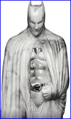 NEW The Dark Knight Memorial Statue White Faux Marble Texture Master Craft
