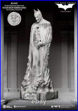 NEW The Dark Knight Memorial Statue White Faux Marble Texture Master Craft