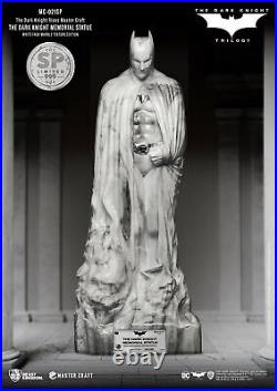 NEW The Dark Knight Memorial Statue White Faux Marble Texture Master Craft