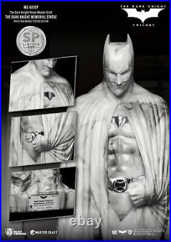 NEW The Dark Knight Memorial Statue White Faux Marble Texture Master Craft