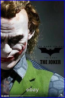 Queen Studio Dark Knight Heath Ledger Joker Statue Rooted Hair Sideshow Prime 1