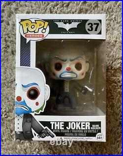 Rare Funko Pop! The Joker Bank Robber Vaulted/Retired The Dark Knight #37 Batman