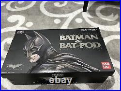 Rare New BANDAI 2008 Movie Realization Batman & Bat-Pod The Dark Knight