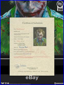 Sideshow Collectibles JOKER WHY SO SERIOUS FRAMED ART PRINT LE #150/350