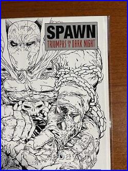 Spawn #224 (NM-) 1st Print Dark Knight Returns B&W Homage Sketch Mcfarlane
